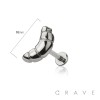 CROISSANT TOP THREADLESS (PUSH IN) 316L SURGICAL STEEL LABRET SET